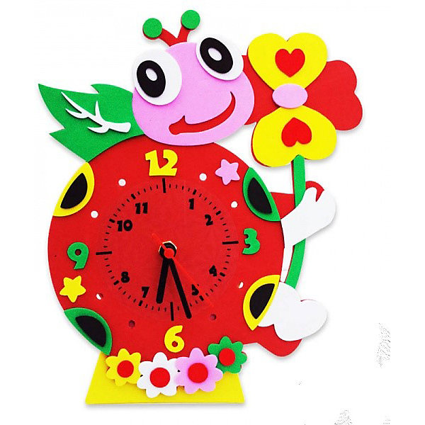 фото Набор для творчества Color KIT "Часы из фоамирана" Божья коровка, 24х24 см