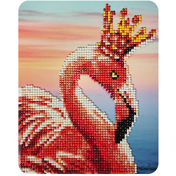 

Алмазная мозаика Color KIT "Королевский фламинго", 17х21 см, Разноцветный