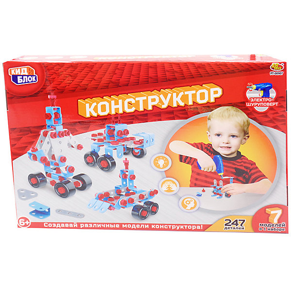 Конструктор ABtoys "Кид Блок" 7 в 1 с шуруповёртом, 247 деталей, Разноцветный, Конструктор ABtoys "Кид Блок" 7 в 1 с шуруповёртом, 247 деталей
Конструктор ABtoys "Кид Блок" 7 в 1 с шуруповёртом, 247 деталей, Разноцветный, Конструктор ABtoys "Кид Блок" 7 в 1 с шуруповёртом, 247 деталей