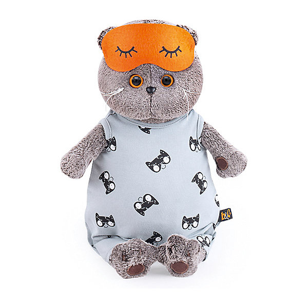 Мягкая игрушка Budi Basa Кот Басик в сером комбинезоне и маске для сна, 19 см, Коричневый
Мягкая игрушка Budi Basa Кот Басик в сером комбинезоне и маске для сна, 19 см, Коричневый