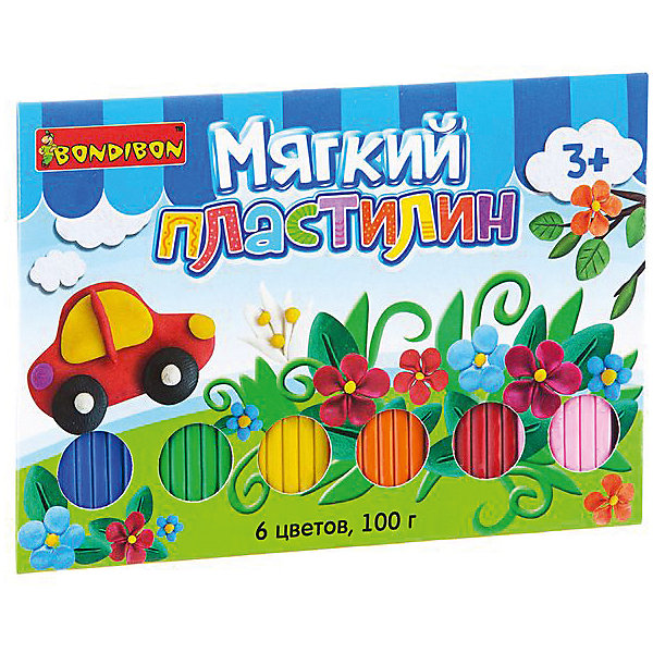 Мягкий пластилин Bondibon, 6 цветов Bondibon