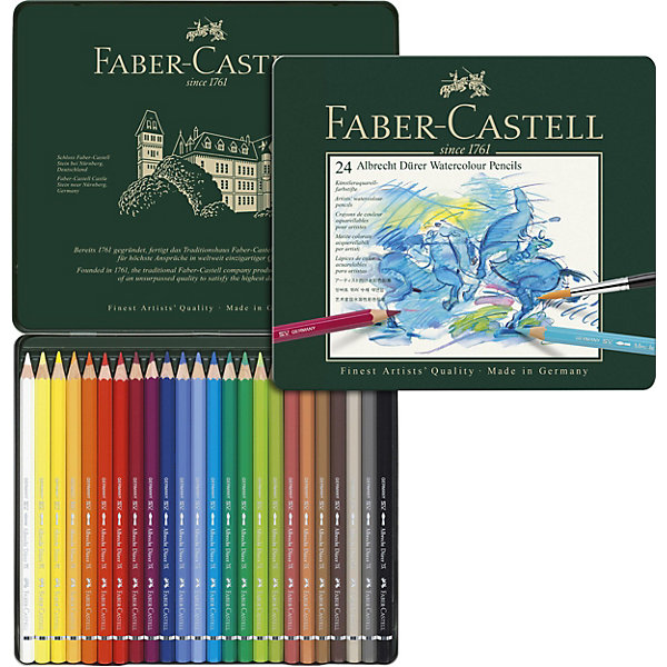 Карандаши акварельные художественные Faber-Castell Albrecht Dürer, 24 цвета, Разноцветный, Карандаши акварельные художественные Faber-Castell Albrecht Dürer, 24 цвета
Карандаши акварельные художественные Faber-Castell Albrecht Dürer, 24 цвета, Разноцветный, Карандаши акварельные художественные Faber-Castell Albrecht Dürer, 24 цвета