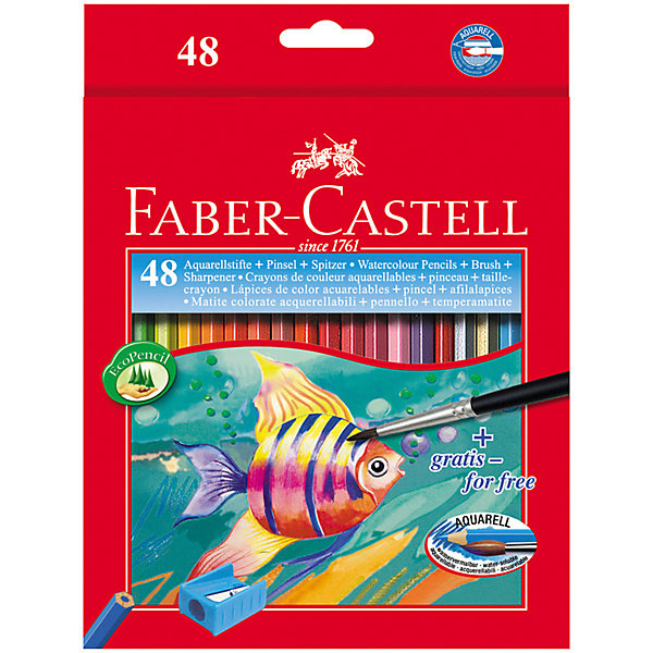 Карандаши акварельные Faber-Castell, 48 цветов + кисть, Разноцветный, Карандаши акварельные Faber-Castell, 48 цветов + кисть
Карандаши акварельные Faber-Castell, 48 цветов + кисть, Разноцветный, Карандаши акварельные Faber-Castell, 48 цветов + кисть