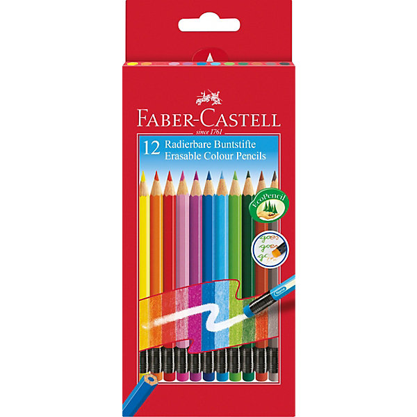 Карандаши цветные стираемые Faber-Castell, 12 цветов, Разноцветный, Карандаши цветные стираемые Faber-Castell, 12 цветов
Карандаши цветные стираемые Faber-Castell, 12 цветов, Разноцветный, Карандаши цветные стираемые Faber-Castell, 12 цветов