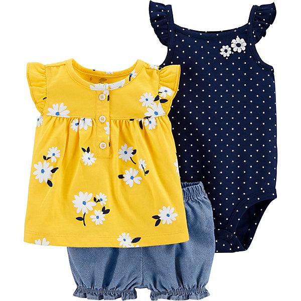 Комплект Carters: футболка, боди и шорты, Желтый, Комплект Carters: футболка, боди и шорты
Комплект Carters: футболка, боди и шорты, Желтый, Комплект Carters: футболка, боди и шорты