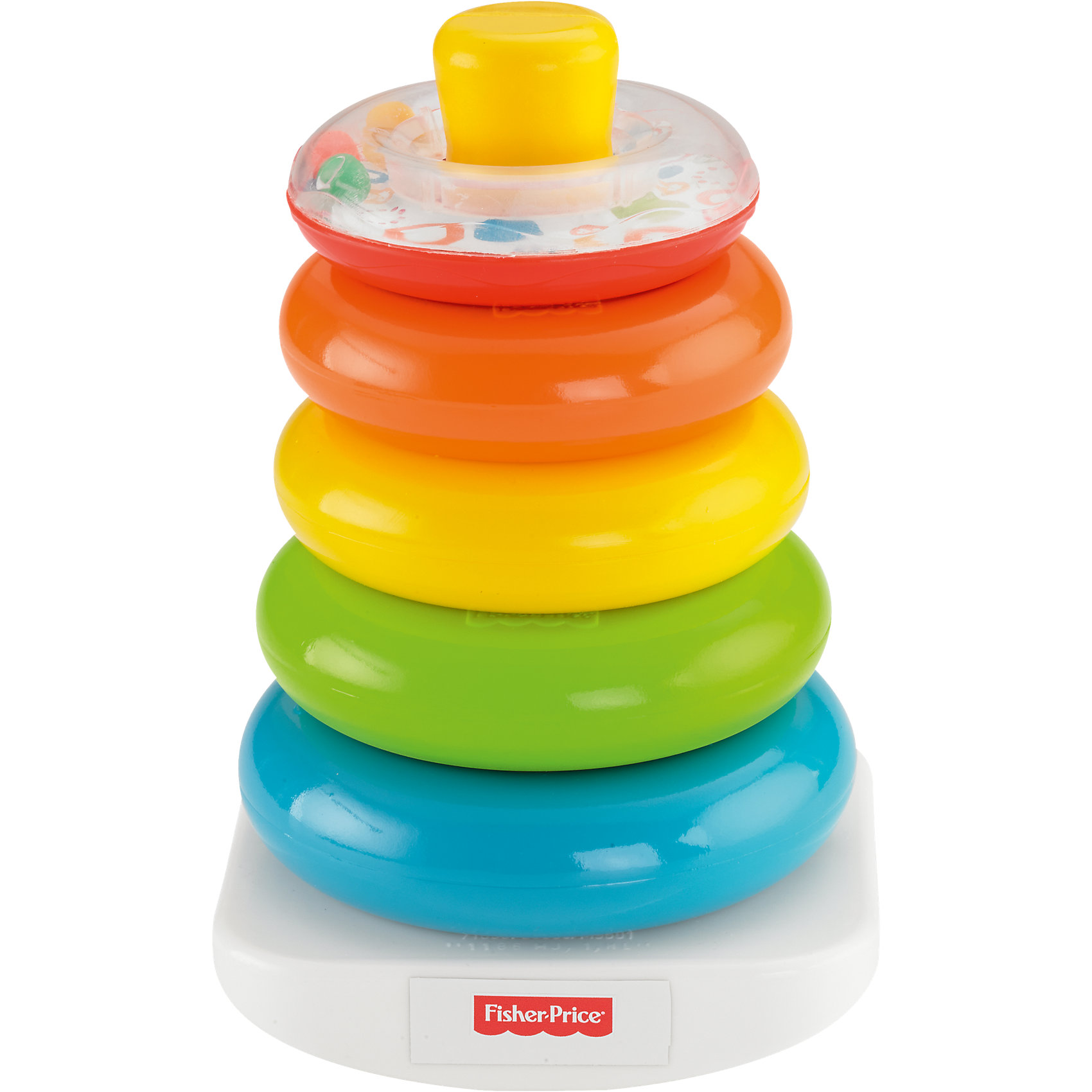 Классическая пирамидка Fisher-Price Классическая пирамидка Fisher-PriceПирамидки<br>Классическая пирамидка Fisher-Price<br><br>Характеристики:<br><br>• Возраст: от 6 месяцев<br>• Материал: пластмасса<br>• Размер упаковки: 25x20x13 см<br>• Вес упаковки: 360 грамм<br><br>Детская пирамидка поможет малышу не только освоить форму и размер, но еще и научит основным цветам. Верхнее колечко необычное. Нижняя часть колечка красного цвета, а верхняя прозрачная. Внутри наполнение, которое делает колечко – погремушкой. Пирамидка сделана из высококачественной пластмассы, которая не только не ломается, но еще и полностью безопасна для детей.<br><br>Классическая пирамидка Fisher-Price можно купить в нашем интернет-магазине.<br><br>Ширина мм: 139<br>Глубина мм: 132<br>Высота мм: 203<br>Вес г: 311<br>Возраст от месяцев: 6<br>Возраст до месяцев: 24<br>Пол: Унисекс<br>Возраст: Детский<br>SKU: 1410635