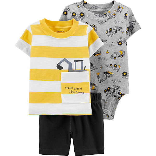 Комплект Carters: футболка, боди и шорты, Желтый, Комплект Carters: футболка, боди и шорты
Комплект Carters: футболка, боди и шорты, Желтый, Комплект Carters: футболка, боди и шорты