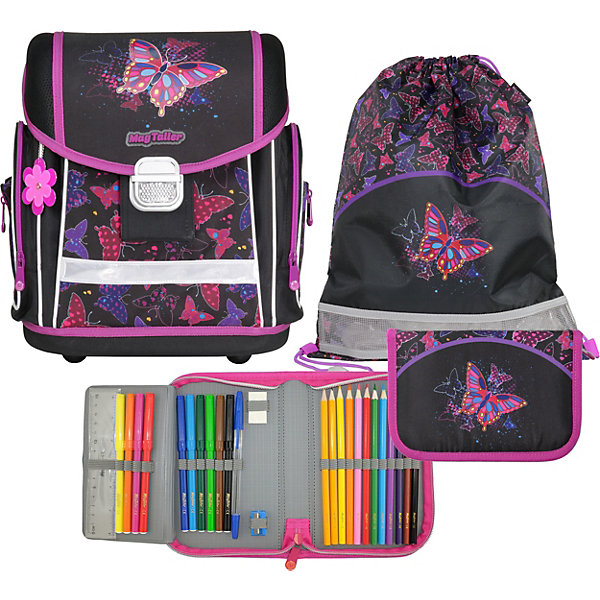 Ранец школьный MagTaller EVO, Rainbow Butterfly, c наполнением, Черный/розовый, Ранец школьный MagTaller EVO, Rainbow Butterfly, c наполнением
Ранец школьный MagTaller EVO, Rainbow Butterfly, c наполнением, Черный/розовый, Ранец школьный MagTaller EVO, Rainbow Butterfly, c наполнением