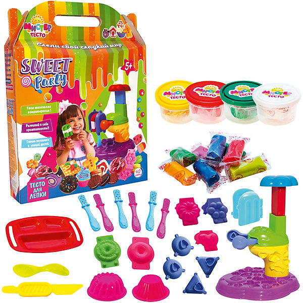 Набор теста для лепки Strateg "Мистер тесто" Sweet party Strateg
