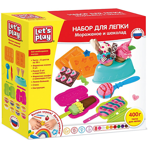 Набор для лепки Let`s play "Мороженое и шоколад, Разноцветный, Набор для лепки Let`s play "Мороженое и шоколад"
Набор для лепки Let`s play "Мороженое и шоколад, Разноцветный, Набор для лепки Let`s play "Мороженое и шоколад"