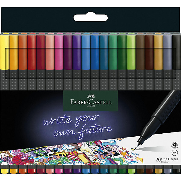 Набор капиллярных ручек Faber-Castell Grip finepen, 20 цветов, Зеленый, Набор капиллярных ручек Faber-Castell Grip finepen, 20 цветов
Набор капиллярных ручек Faber-Castell Grip finepen, 20 цветов, Зеленый, Набор капиллярных ручек Faber-Castell Grip finepen, 20 цветов
