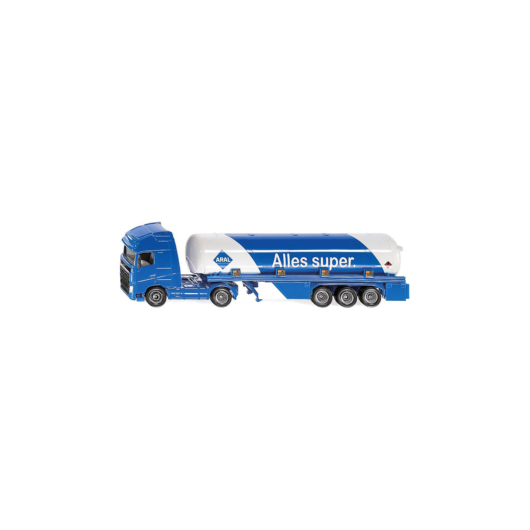 SIKU 1626 Тягач с цистерной 1:87 SIKU 1626 Тягач с цистерной 1:87Коллекционные модели<br>SIKU (СИКУ) 1626 Тягач с цистерной 1:87 выполнена в масштабе 1:87 и очень точно повторяет внешний вид настоящего тягача, используемого для транспортировки газов и жидкостей.<br><br>Игрушечная модель тягач с прицепом-цистерной, корпус тягача и прицепа выполнены из металла, лобовое и боковые стёкла из прозрачной тонированной пластмассы, колёса выполнены из пластмассы и вращаются, можно катать. Прицеп отцепляется от тягача.<br><br>Дополнительная информация:<br>-Материал: металл, пластик, резина<br>-Размер: 15,5 x 3,2 x 5,2 см<br><br>Купите эту машинку в подарок, и ребенок сам придумает множество сценариев и сюжетов игры. Удобная форма машины позволит взять игрушку полностью в руку, что поможет тренировать координацию движения и мелкую моторику.<br><br>SIKU (СИКУ) 1626 Тягач с цистерной 1:87 можно купить в нашем магазине.<br><br>Ширина мм: 197<br>Глубина мм: 76<br>Высота мм: 32<br>Вес г: 158<br>Возраст от месяцев: 36<br>Возраст до месяцев: 96<br>Пол: Мужской<br>Возраст: Детский<br>SKU: 1600560