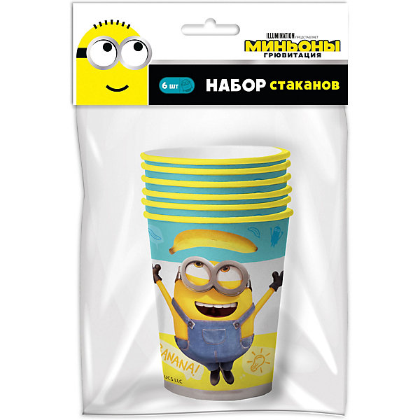 фото Набор бумажных стаканов nd play minions 2, 6 шт