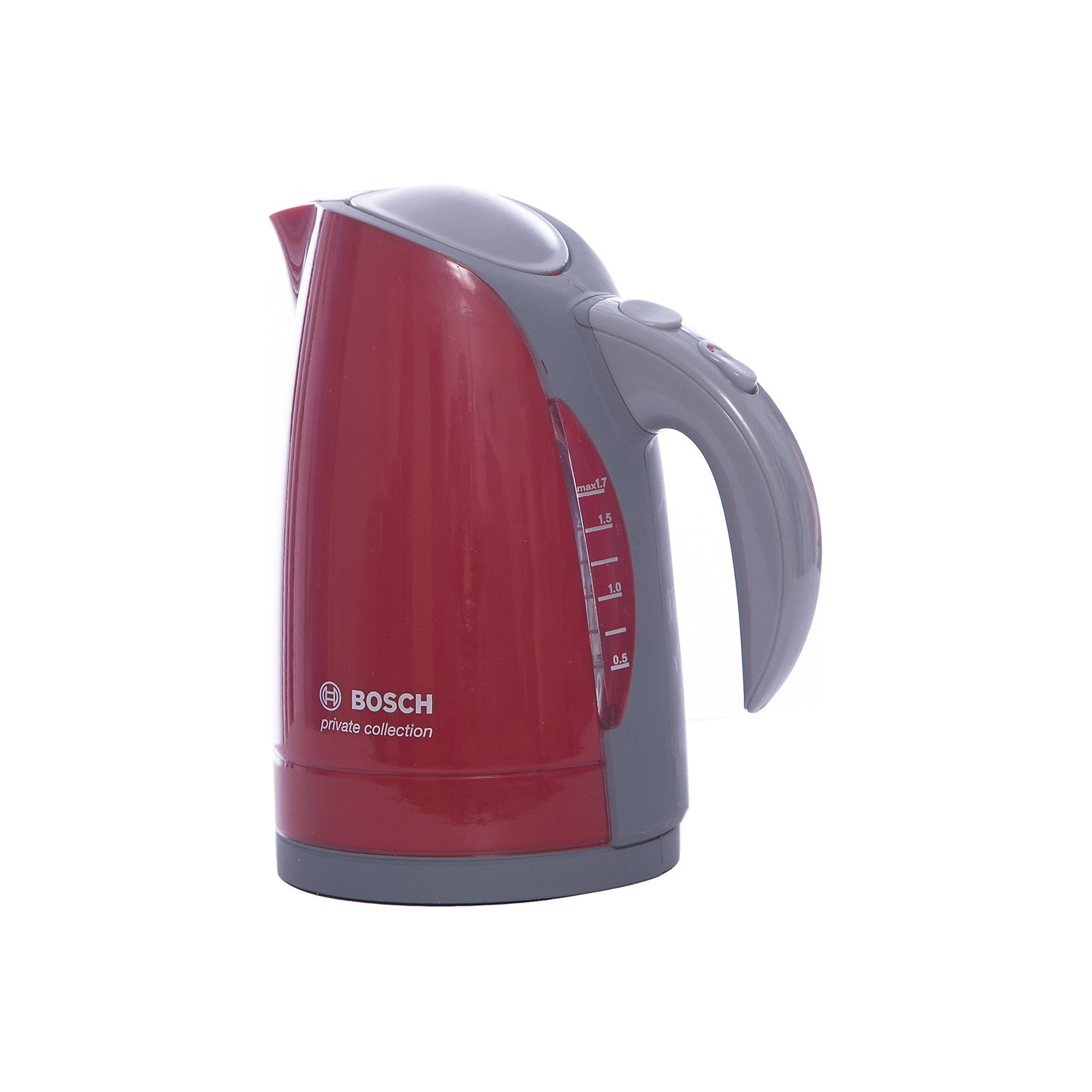 Чайник Bosch, Klein Чайник Bosch, KleinИгрушечная бытовая техника<br>Чайник Bosch, Klein (Кляйн) - уменьшенная копия своего одноименного прототипа. Налейте воду, нажмите на кнопочку и приготовьте вкуснейший чай для своих игрушек. Несмотря на реалистичность, чайник достаточно легкий и безопасный для ребенка. Прекрасный выбор для юных хозяек!<br><br>Дополнительная информация:<br>Материал: пластик<br>Размер упаковки: 15х8,5х14 см<br>Размер чайника: 14х11,5х8 см<br>Вес: 200 грамм<br><br>Чайник Bosch, Klein можно приобрести в нашем интернет-магазине.<br><br>Ширина мм: 159<br>Глубина мм: 144<br>Высота мм: 104<br>Вес г: 210<br>Возраст от месяцев: 36<br>Возраст до месяцев: 72<br>Пол: Женский<br>Возраст: Детский<br>SKU: 1612487