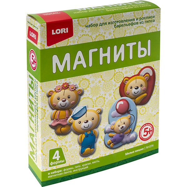 Магниты из гипса Lori Милые мишки
Магниты из гипса Lori Милые мишки
