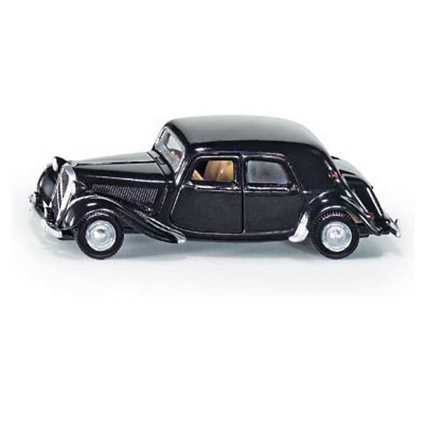 SIKU 1471 Citroen Traction Avant SIKU 1471 Citroen Traction AvantМашинки<br>Traction Avant, всемирно известный как гангстерский ситроен – это вторая историческая модель автомобиля в ассортименте металлических моделей SIKU. Модель окрашена в классический черный цвет. Внешний вид оригинала передан безупречно. Разумеется, двери модели открываются против движения.<br><br>Игрушечные модели SIKU уже более 50 лет отличаются высоким качеством и безопасностью. Они имеют сертификаты T?V и GS, изготавливаются в соответствии с актуальными предписаниями по безопасности и отмечены знаком SPIEL GUT. Игрушки не предназначены для детей младше 36 месяцев, так как содержат мелкие детали, которые могут быть проглочены.<br><br>Д/Ш/В: 85x33x27 мм<br><br>+++Примечание+++<br>Фирма SIKU оставляет за собой право на изменение цвета и технических характеристик моделей. При демонстрации новинок в ряде случаев используются оригинальные фотографии и прототипы. Поставляемая модель может отличаться от представленной на фотографии.<br><br>Ширина мм: 97<br>Глубина мм: 80<br>Высота мм: 38<br>Вес г: 59<br>Возраст от месяцев: 36<br>Возраст до месяцев: 96<br>Пол: Мужской<br>Возраст: Детский<br>SKU: 1636695
