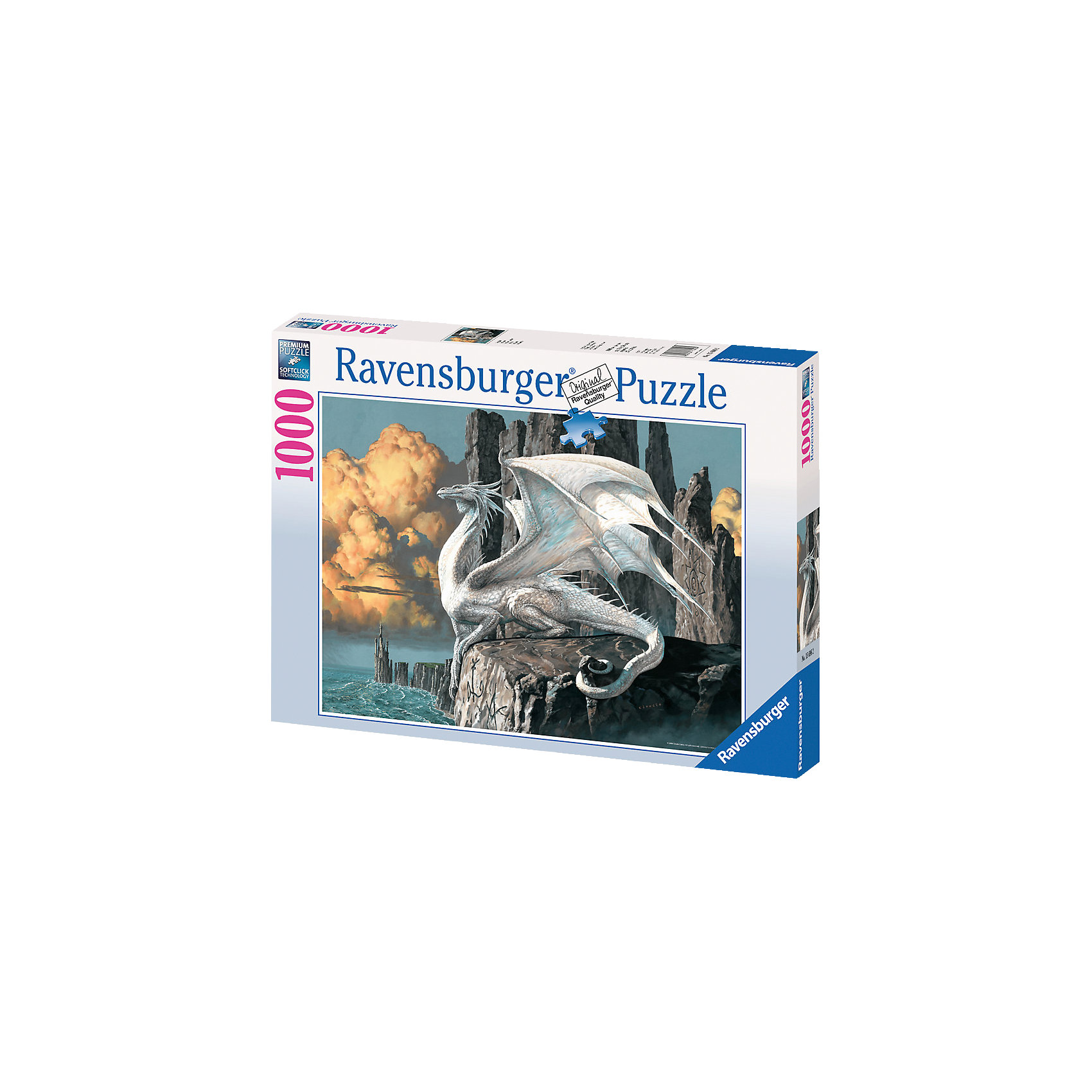 Пазл «Белый дракон», 1000 деталей, Ravensburger Пазл «Белый дракон», 1000 деталей, RavensburgerБелый дракон - символ нового мира и нового пространства! Пазл «Белый дракон» от Ravensburger (Равенсбургер) очень понравится любителям фэнтези. Могучий белый дракон будто сошел со страниц увлекательной книги. Он присел отдохнуть на черную скалу и смотрит вдаль, готовый к новым приключениям. Этот запоминающийся пазл с изображением волшебного белого дракона не оставит равнодушным ни ребенка, ни взрослого. Вас порадует, что плотный картон, из которого состоит пазл не мнется во время сборки, яркая картинка защищена от расслаивания, благодаря чему такой пазл способен служить долгое время. Украсьте свой интерьер сказочным драконом, просто вставив законченный пазл в рамку. <br>Пазл «Белый дракон» от Ravensburger (Равенсбургер) - это полезное и увлекательное занятие для всей семьи!<br> <br>Дополнительная информация:<br><br>- Развивает моторику и внимание;<br>- Прекрасный подарок;<br>- Матовая поверхность исключает отблески;<br>- Очень качественные элементы не расслаиваются;<br>- Материал: картон;<br>- Размер готовой картинки: 50 х 70 см;<br>- Размер упаковки: 27 х 37 х 5 см;<br>- Вес: 834 г<br><br>Пазл «Белый дракон» 1000 деталей, Ravensburger (Равенсбургер) можно купить в нашем интернет-магазине.<br><br>Ширина мм: 375<br>Глубина мм: 276<br>Высота мм: 58<br>Вес г: 863<br>Возраст от месяцев: 144<br>Возраст до месяцев: 228<br>Пол: Унисекс<br>Возраст: Детский<br>Количество деталей: 1000<br>SKU: 1650198