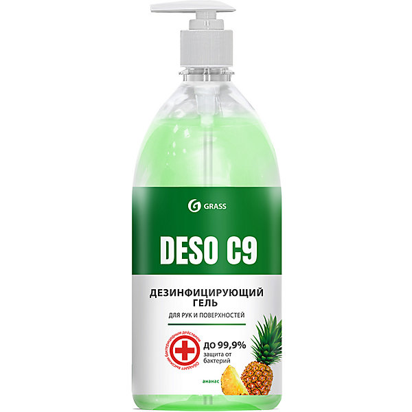 Дезинфицирующее средство Grass Deso C9 gel Ананас на основе изопропилового спирта, 1000 мл
Дезинфицирующее средство Grass Deso C9 gel Ананас на основе изопропилового спирта, 1000 мл