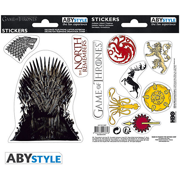 Наклейки ABYstyle: Игра Престолов, ABYDCO357, Weiß/beige, Наклейки ABYstyle: Игра Престолов, ABYDCO357
Наклейки ABYstyle: Игра Престолов, ABYDCO357, Weiß/beige, Наклейки ABYstyle: Игра Престолов, ABYDCO357
