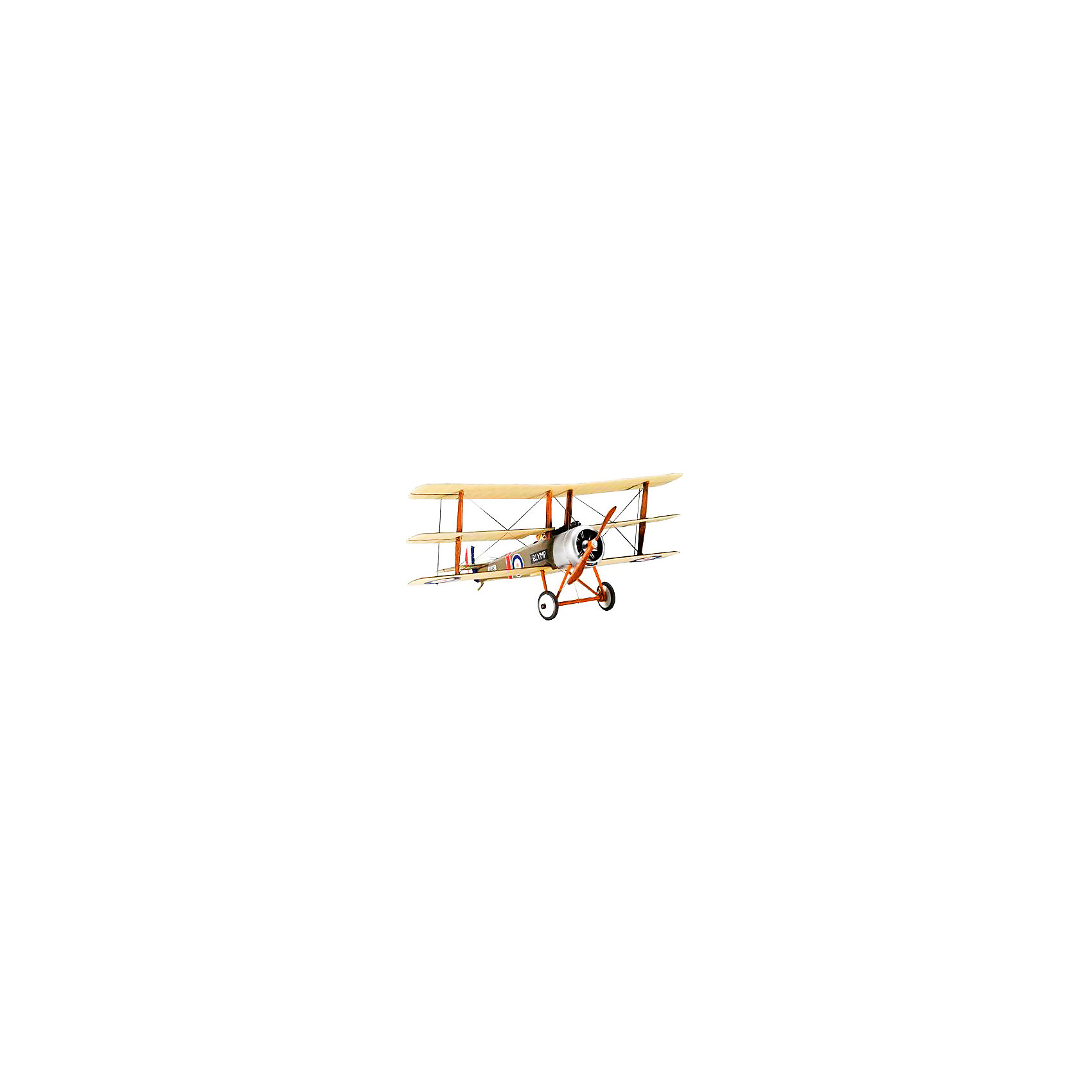 Ретро-истребитель Sopwith Triplane, Revell Ретро-истребитель Sopwith Triplane, RevellСамолёты и вертолёты<br>Характеристики товара:<br><br>• возраст от 10 лет;<br>• материал: пластик;<br>• в комплекте: 23 детали;<br>• размер собранной модели 11,3х8,3 см;<br>• масштаб 1:72;<br>• размер упаковки 18х11х3 см;<br>• страна производитель: Польша.<br><br>Сборная модель «Ретро-истребитель Sopwith Triplane» Revell позволит собрать модель истребителя Sopwith Triplane, который был выпущен в Великобритании и использовался во время Первой мировой войны.<br><br>Детали легко соединяются между собой. Готовую модель для прочности следует склеить, а также раскрасить (клей и краски с комплект не входят). В процессе сборки у детей развиваются мышление, логика, усидчивость, внимательность.<br><br>Ретро-истребитель Sopwith Triplane Revell можно приобрести в нашем интернет-магазине.<br><br>Ширина мм: 9999<br>Глубина мм: 9999<br>Высота мм: 9999<br>Вес г: 9999<br>Возраст от месяцев: 72<br>Возраст до месяцев: 1164<br>Пол: Мужской<br>Возраст: Детский<br>SKU: 1696199