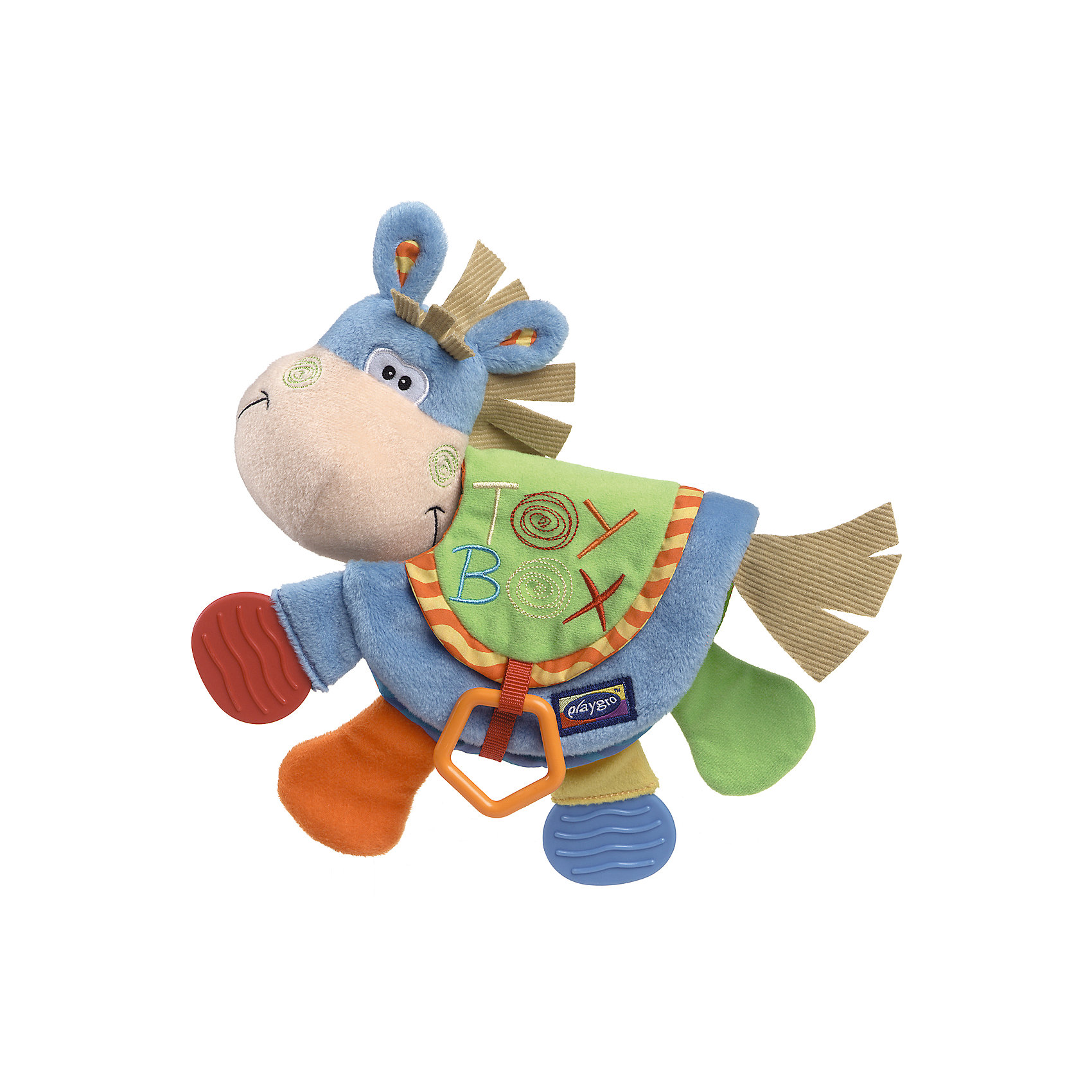 Мягкая игрушка-книжка Toy box Мягкая игрушка-книжка Toy boxРазвивающие игрушки<br>Мягкая игрушка-книжка Toy box Playgro (Плейгро) - забавная книжки из высококачественного материала! <br><br>В книжке три разворота с яркими картинками. Странички выполнены из хлопчатобумажной ткани разной фактуры и наполнены шелестящим материалом. К книжке прикреплены три прорезывателя из специального, безопасного пластика. Также встроена пищалка.<br><br>Книгу можно читать и жевать. Идеально подходит для малышей с резущимися зубками. <br><br>Мягкую игрушку-книжку Toy box Playgro можно купить в нашем интернет-магазине.<br><br>Дополнительная информация:<br>- Материал верхний: 78% полиэстер, 22% хлопок.<br>- Наполнитель: 100% полиэстер.<br>- Возможна только ручная стирка.<br>- Размер упаковки: 27 х 23 х 6,5 см.<br><br>Ширина мм: 270<br>Глубина мм: 230<br>Высота мм: 65<br>Вес г: 90<br>Возраст от месяцев: 6<br>Возраст до месяцев: 12<br>Пол: Унисекс<br>Возраст: Детский<br>SKU: 1715126