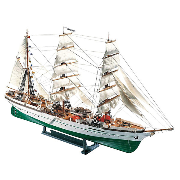 Парусник Gorch Fock, 1:253, (4) Парусник Gorch Fock, 1:253, (4)Корабли и подводные лодки<br>Характеристики товара:<br><br>• возраст: от 10 лет;<br>• масштаб: 1:253;<br>• количество деталей: 138 шт;<br>• материал: пластик;<br>• клей и краски в комплект не входят;<br>• длина модели: 39,2 см;<br>• высота модели: 23,7 см;<br>• бренд, страна бренда: Revell (Ревел),Германия;<br>• страна-изготовитель: Китай.<br><br>Сборная модель «Парусник Gorch Fock» поможет вам и вашему ребенку придумать увлекательное занятие на долгое время. Парусник выполнен в масштабе 1:225. Игрушка имеет высокую степень детализации, что делает ее точной копией настоящего морского судна. <br><br>Корабль был назван в честь известного немецкого писателя Ганса Кинау, который носил псевдоним Горх Фок. Трехмачтовый барк использовался в учебных целях и был построен по заказу немецкого флота. В Германии и даже за ее пределами Горх Фок называли кораблем мечты.<br><br>Набор для склеивания включает в себя 138 пластиковыйх элементов, декаль с наклейками, нити для такелажа, а также подробную инструкцию. Обращаем ваше внимание на тот факт, что для сборки этой модели клей и краски в комплект не входят. <br><br>Процесс сборки развивает интеллектуальные и инструментальные способности, воображение и конструктивное мышление, а также прививает практические навыки работы со схемами и чертежами.<br><br>Сборную модель «Парусник Gorch Fock», 138 дет., Revell (Ревел) можно купить в нашем интернет-магазине.<br><br>Ширина мм: 387<br>Глубина мм: 251<br>Высота мм: 73<br>Вес г: 378<br>Возраст от месяцев: 168<br>Возраст до месяцев: 228<br>Пол: Мужской<br>Возраст: Детский<br>SKU: 1772882