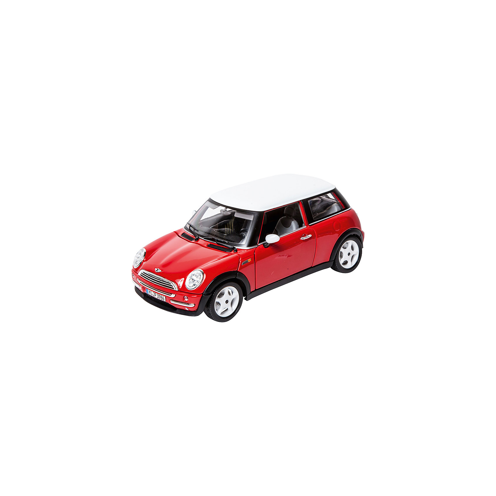 Машина Bburago Mini Cooper, 1:18 Машина Bburago Mini Cooper, 1:18Машинки<br>Характеристики товара:<br><br>• возраст: от 3 лет;<br>• материал: пластик, металл;<br>• масштаб: 1:18;<br>• размер упаковки: 29,6х20х12 см;<br>• вес упаковки: 1,03 кг;<br>• страна производитель: Китай.<br><br>Машина Mini Cooper Bburago — уменьшенная копия настоящего автомобиля Mini Cooper. Машинка проработана до мельчайших деталей. Внутри салона расположены руль, педали, коробка передач и пассажирские кресла. У машины открываются передние дверцы, капот и задний багажник. Колеса вращаются, а также поворачиваются при помощи руля. Игрушка изготовлена из прочного качественного металла.<br><br>Машину Mini Cooper Bburago можно приобрести в нашем интернет-магазине.<br><br>Ширина мм: 183<br>Глубина мм: 302<br>Высота мм: 124<br>Вес г: 1167<br>Возраст от месяцев: 36<br>Возраст до месяцев: 2147483647<br>Пол: Мужской<br>Возраст: Детский<br>SKU: 1784053