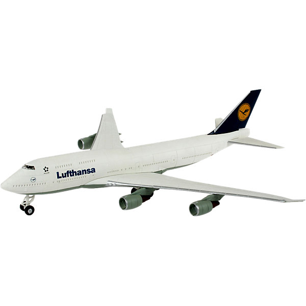 Сборка самолет Boeing 747 Lufthansa Сборка самолет Boeing 747 LufthansaСамолёты и вертолёты<br>Характеристики товара:<br><br>• возраст: от 6 лет;<br>• масштаб: 1:288;<br>• количество деталей: 42 шт;<br>• материал: пластик;<br>• клей и краски в комплект не входят;<br>• габариты модели: 25,2х23,1 см;<br>• бренд, страна бренда: Revell (Ревел),Германия;<br>• страна-изготовитель: Польша.<br><br>Сборная модель «Самолет Boeing 747 Lufthansa» поможет вам и вашему ребенку придумать увлекательное занятие на долгое время и получить игрушку в виде настоящего пассажирского самолета. Самолет самого известного в мире гражданского самолета Boeing 747 с логотипом авиакомпании Lufthansa.<br><br>Набор включает в себя 42 пластиковых элемента и подробную инструкцию. Все детали предварительно окрашены, а сама модель собирается без клея, при помощи специальных зажимов. Готовый истребитель украсит стол или книжную полку ребенка. <br><br>Процесс сборки развивает интеллектуальные и инструментальные способности, воображение и конструктивное мышление, а также прививает практические навыки работы со схемами и чертежами.<br><br>Сборную модель «Самолет Boeing 747 Lufthansa», 42 дет., Revell (Ревел) можно купить в нашем интернет-магазине.<br><br>Ширина мм: 313<br>Глубина мм: 180<br>Высота мм: 50<br>Вес г: 211<br>Возраст от месяцев: 72<br>Возраст до месяцев: 132<br>Пол: Мужской<br>Возраст: Детский<br>SKU: 1871986