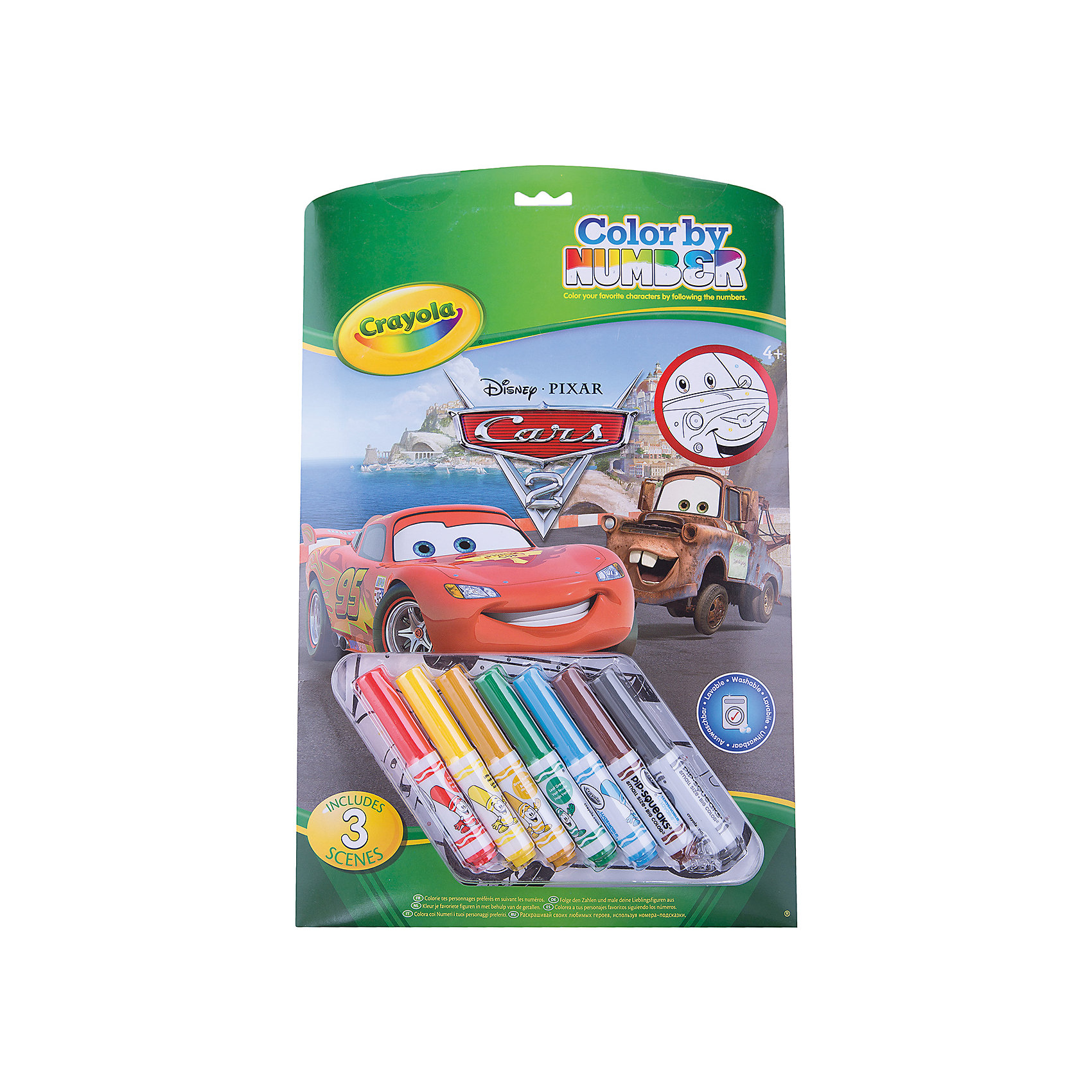 Crayola Раскраска по номерам Тачки, Crayola