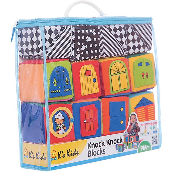 Ks Kids Мягкие кубики в коробке Ks Kids Мягкие кубики в коробкеРазвивающие игрушки<br>16 мягких развивающих кубиков для строительства и игры в удобном пластиковом чемоданчике для малышей от 6 месяцев. <br><br>Материал граней кубиков разнообразен по цвету и по своей фактуре (атлас, вельвет, бархат, гладкая ткань, есть шуршащие поверхности), что способствует развитию тактильных ощущений у детей. На каждом кубике имеются открывающиеся дверцы или окошки,- за ними прячутся будущие жильцы домика. 6 кубиков звонкие, они гремят как погремушки, причем с разным звучанием. <br>Игрушка рекомендована детскими психологами.<br><br>Дополнительная информация:<br><br>Материал: текстиль.<br><br>Размер упаковки (д/ш/в): 34 х 29 х 10 см.<br><br>Интересная развивающая игра для Вашего малыша!<br><br>Ширина мм: 340<br>Глубина мм: 290<br>Высота мм: 100<br>Вес г: 450<br>Возраст от месяцев: 6<br>Возраст до месяцев: 36<br>Пол: Унисекс<br>Возраст: Детский<br>SKU: 2148732