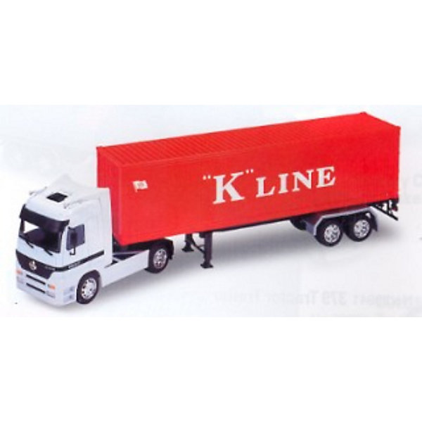 Welly Модель грузовика 1:32 Mercedes Benz Actros (прицеп) Welly Модель грузовика 1:32 Mercedes Benz Actros (прицеп)Машинки<br>Модель седельного тягача c полупирцепом.<br><br>Модель инерционная, передние двери открываются.<br><br>Дополнительная информация:<br><br>Масштаб: 1:32.<br>Материал: металл, пластик.<br>Размер упаковки (д/ш/в): 61 х 11,5 х 17,5 см.<br><br>Ширина мм: 610<br>Глубина мм: 115<br>Высота мм: 175<br>Вес г: 1635<br>Возраст от месяцев: 84<br>Возраст до месяцев: 1188<br>Пол: Мужской<br>Возраст: Детский<br>SKU: 2150029