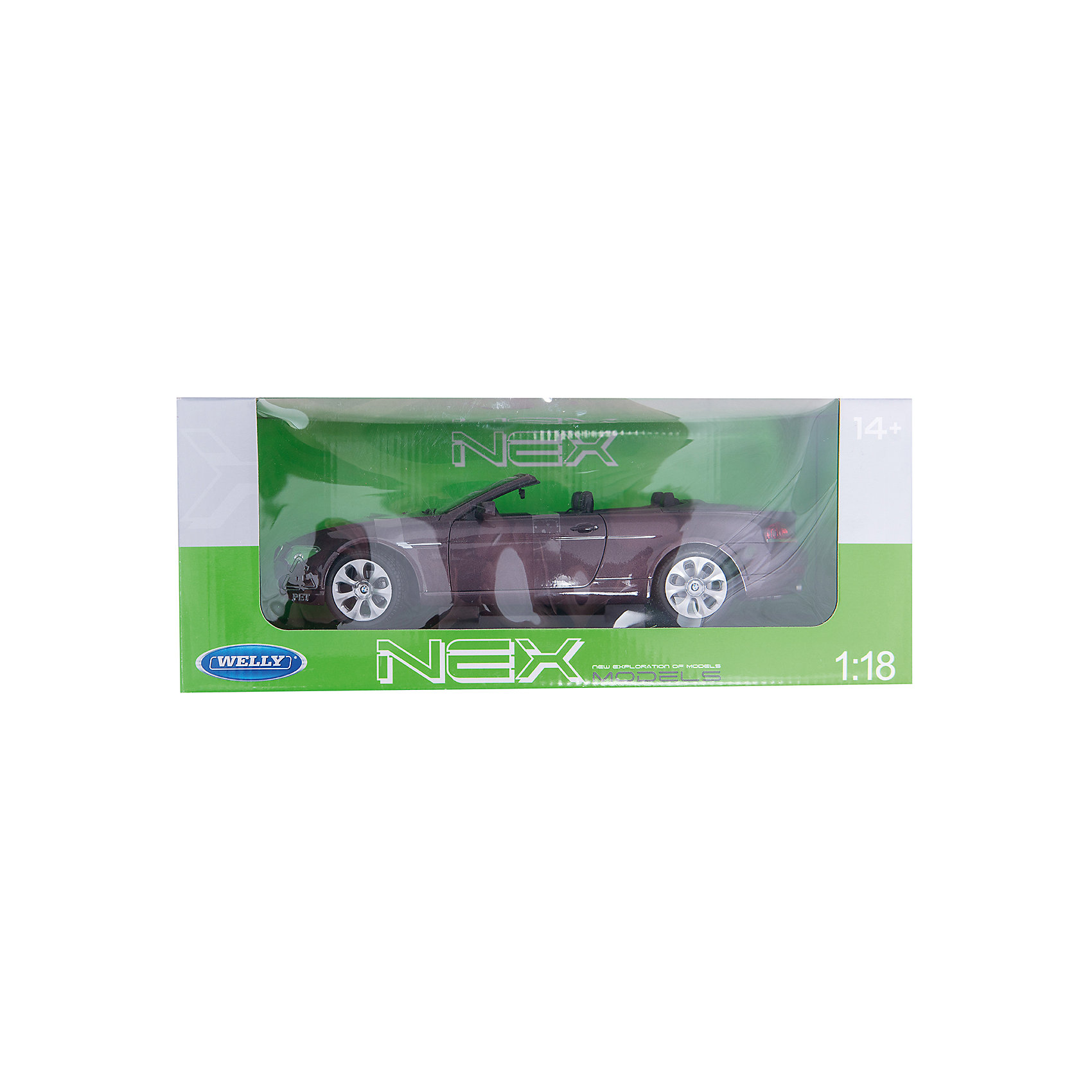 Модель машины 1:18 BMW 654CI, Welly Модель машины 1:18 BMW 654CI, WellyКоллекционные модели<br>Модель машины 1:18 BMW 654CI, Welly<br><br>Характеристики:<br>- Материал: металл, пластик<br>- В комплект входит: 1 машинка<br>- Размер упаковки: 16 * 14 * 34 см.<br>Модель машины 1:18 BMW 654CI, от известного бренда Welly (Велли) станет отличным сюрпризом для любителей автомобилей. Полностью соответствуя своей большой копии, эта модель создана для самостоятельной сборки ребенком. Собрав машинку, можно увидеть, что ее капот, багажник и двери открываются, а передние колеса можно поворачивать с помощью руля. Приятная детализация деталей кузова не оставляет равнодушных. Стильный дизайн этого кабриолета понравится ребенку и машинка станет отличным пополнением коллекции. Машинка предназначена для развития моторики рук, внимания и воображения.<br>Модель машины 1:18 BMW 654CI, Welly (Велли) можно купить в нашем интернет-магазине.<br>Подробнее:<br>• Для детей в возрасте: от 7 до 10 лет <br>• Номер товара: 2150045<br>Страна производитель: Китай<br><br>Ширина мм: 340<br>Глубина мм: 160<br>Высота мм: 140<br>Вес г: 1250<br>Возраст от месяцев: 84<br>Возраст до месяцев: 1188<br>Пол: Мужской<br>Возраст: Детский<br>SKU: 2150045