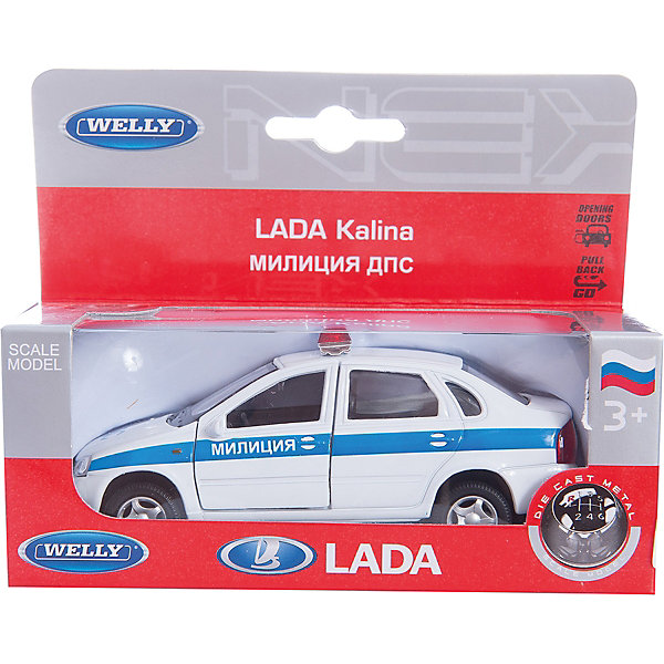 Welly Модель машины 1:34-39 LADA Kalina Милиция ДПС Welly Модель машины 1:34-39 LADA Kalina Милиция ДПСМашинки<br>Welly Модель машины 1:34-39 LADA Kalina Милиция ДПС<br><br>Характеристика:<br><br>-Размер : 17х7х11 см<br>-Вес: 0,2 кг<br>-Для мальчиков<br>-Возраст: от 4 лет<br>-Материал: пластик, металл, резина<br>-Цвет: белый <br>-Бренд: Welly<br>-Производитель: Китай<br><br>Welly Модель машины 1:34-39 LADA Kalina Милиция ДПС - это уменьшенная версия настоящей милицейской машины ДПС. С такой машиной игры станут не только интереснее,но и поучительнее. Играя с такой машиной, ребёнку наверняка станут интересны правила дорожного движения и устройство работы сотрудников ДПС. <br><br>Welly Модель машины 1:34-39 LADA Kalina Милиция ДПС можно приобрести в нашем интернет-магазине.<br><br>Ширина мм: 150<br>Глубина мм: 60<br>Высота мм: 120<br>Вес г: 185<br>Возраст от месяцев: 84<br>Возраст до месяцев: 1188<br>Пол: Мужской<br>Возраст: Детский<br>SKU: 2150192