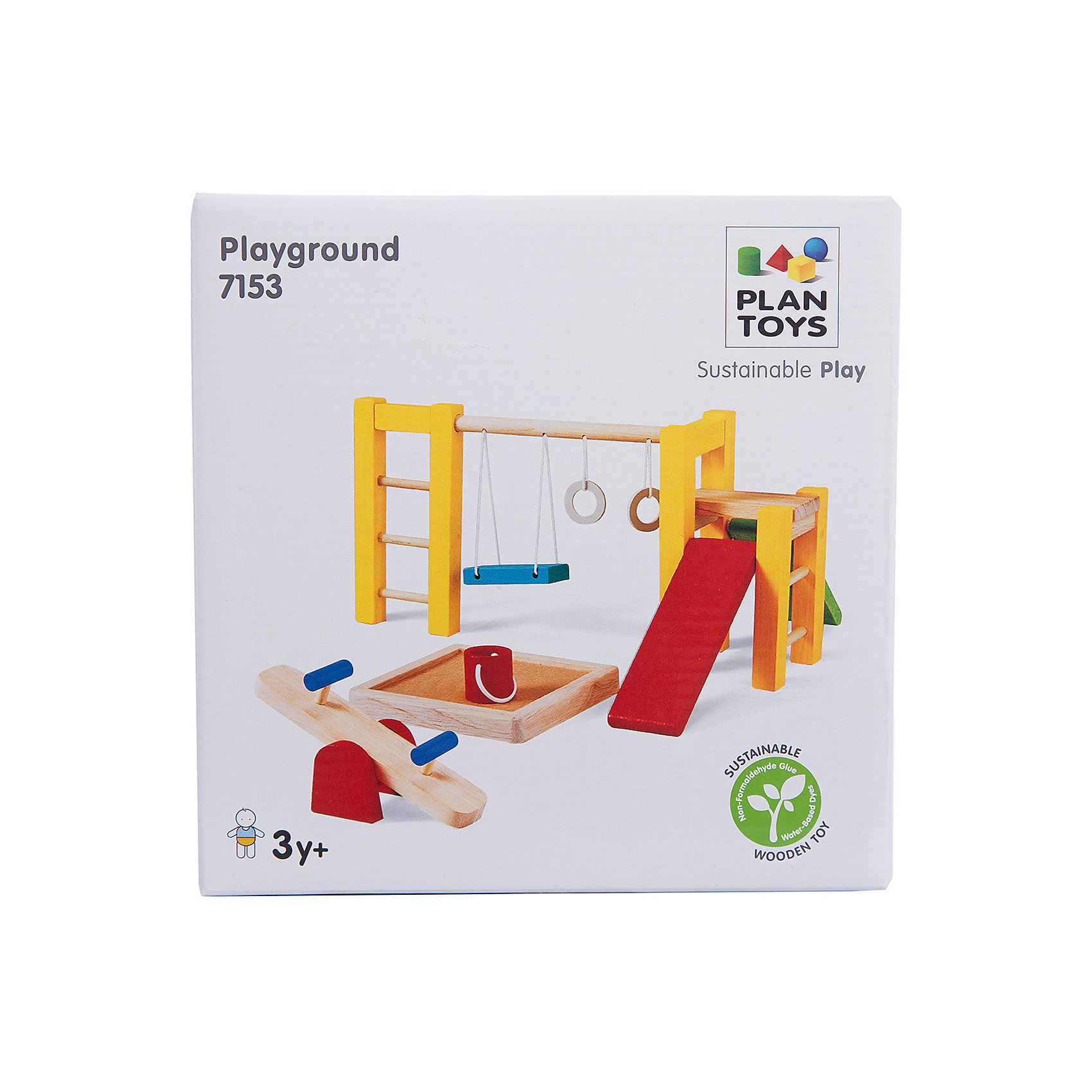 PLAN TOYS 7153 Спортивная площадка PLAN TOYS 7153 Спортивная площадкаДеревянные куклы, домики и мебель<br>PLAN TOYS 7153 Спортивная площадка, План Тойс<br><br>Характеристики:<br><br>• кукольная спортивная площадка для разнообразных игр<br>• нетоксичные краски<br>• в комплекте: горка, качели, песочница<br>• материал: каучуковое дерево<br>• размер игрушки: 29х23х14 см<br>• размер упаковки: 19х19х5 см<br><br>Для полноценной игры с игрушками ребенку может понадобиться спортивная площадка. В комплект от Plan Toys входят качели, горка и песочница. Малыш сможет придумать интересные сюжеты для игры, воплотив все свои фантазии. Игрушки изготовлены из дерева и окрашены безопасными красками. Края игрушек закруглены, что обеспечит ребенку безопасность во время игры. Яркие качественные игрушки - то, что нужно для хорошего настроения!<br><br>PLAN TOYS 7153 Спортивная площадка, План Тойс вы можете купить в нашем интернет-магазине.<br><br>Ширина мм: 46<br>Глубина мм: 188<br>Высота мм: 188<br>Вес г: 680<br>Возраст от месяцев: 36<br>Возраст до месяцев: 72<br>Пол: Женский<br>Возраст: Детский<br>SKU: 2175332