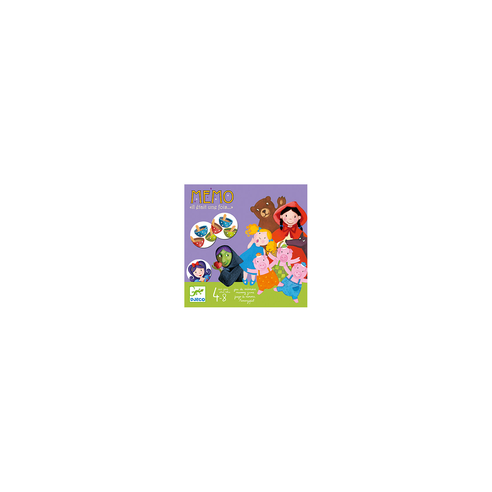Игра Жили-были, DJECO Игра Жили-были, DJECOУвлекательная игра-мемо Жили-были, Djeco (Джеко) - идеальный вариант для совместного времяпрепровождения с ребенком или для детского праздника. Игра направлена на развитие навыков запоминания с интересным для ребенка сюжетом - персонажами сказок. На каждой из четырех табличек (Златовласка, Три поросенка, Красная шапочка, Белоснежка) изображены герои, которых и должен найти игрок среди всех карточек. В игре могут участвовать от 1 до 4 игроков. Перед началом игры карточки с героями укладываются рубашками вверх. Все участники по очереди открывает по две карты: парные карточки забирают себе, а непарные укладывают обратно на то же место рубашкой вверх. Задача игроков - собрать как можно больше парных карточек. Во втором варианте игры каждый игрок собирает карточки определенной сказки. Игра прекрасно развивает внимание и память.<br><br>Дополнительная информация:<br><br>- В комплекте: 4 таблицы, 40 карточек с изображениями из 4 сказок, подробная инструкция с правилами игры<br>- Материал: картон.<br>- Размер упаковки: 21,5 х 21,5 х 3 см.<br>- Вес: 0,49 кг.<br><br>Игру Жили-были, Djeco (Джеко), можно купить в нашем магазине.<br><br>Ширина мм: 215<br>Глубина мм: 30<br>Высота мм: 215<br>Вес г: 600<br>Возраст от месяцев: 48<br>Возраст до месяцев: 84<br>Пол: Унисекс<br>Возраст: Детский<br>SKU: 2200013