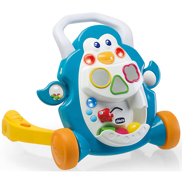 Игровой центр - ходунки Пингвин 2 в 1, Chicco Игровой центр - ходунки Пингвин 2 в 1, ChiccoРазвивающие центры<br>Игровой центр - ходунки Пингвин 2 в 1, Chicco (Чико) поможет Вашему ребенку научиться самостоятельно ходить! <br><br>Яркие ходунки-каталка в форму забавного пингвина помогают ребенку стоять и делать свои первые шаги в полной безопасности. Все, что ребенку нужно делать – это взяться за игрушку и начать двигаться. Игрушка сразу же начнет наигрывать веселую мелодию, которая прекратится, как только ребенок остановится, поощряя его сделать еще несколько шагов. Игрушка также является активным игровым центром с играми, огнями и забавными звуковыми эффектами. <br><br>Игрушка одновременно является развивающим центром, который включает в себя геометрические фигуры ярких цветов, звуковые и световые эффекты. Занятия с ходунками разовьют у малыша координацию движений, звуковое, тактильное восприятие, и мелкую моторику рук, а процесс обучения ходьбе и прогулки станут веселее и увлекательнее.<br><br>Игровой центр - ходунки Пингвин 2 в 1, Chicco можно купить в нашем интернет-магазине.<br><br>Дополнительная информация:<br>- Размер: 40,5 x 15,5 x 49,3 см.<br>- Вес: 1,8 кг. <br>- Батарейки: 2 х АА 1,5 В (не входят в комплект)<br><br>Ширина мм: 400<br>Глубина мм: 485<br>Высота мм: 165<br>Вес г: 2700<br>Возраст от месяцев: 9<br>Возраст до месяцев: 36<br>Пол: Унисекс<br>Возраст: Детский<br>SKU: 2231682