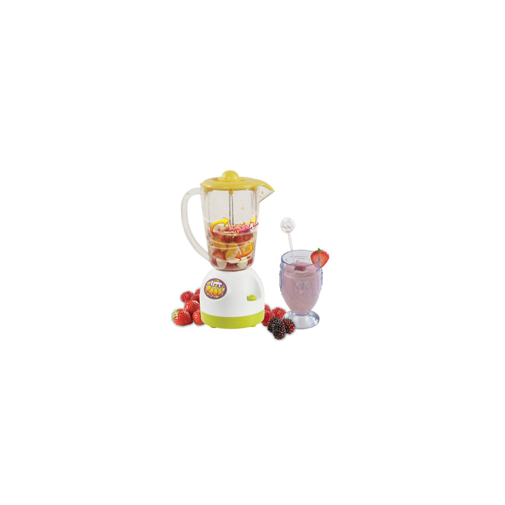 Lets cook Готовим коктейли Lets cook Готовим коктейлиИгрушечная бытовая техника<br>Готовим сами - едим с друзьями!. Готовить с наборами LET`S COOK просто и безопасно! Вы сможете приготовить множество разнообразных вкусных и очень полезных коктейлей, используя настоящие продукты - все своими руками, без химических добавок и консервантов! 12 рецептов из натуральных продуктов и подробная инструкция на русском языке прилагается! В набор входит: блендер с чашей, буклет с инструкцией и рецептами, палочка для перемешивания. Для работы блендера необходимы 4 батарейки типа АА (в комплект не входят. Рекомендуются алкалиновые батарейки. Не используйте перезаряжаемые батарейки). Внимательно прочтите инструкцию. Дети должны готовить под присмотром взрослых. Предназначено для детей от 5-и лет.<br><br>Ширина мм: 16<br>Глубина мм: 26<br>Высота мм: 35<br>Вес г: 120<br>Возраст от месяцев: 60<br>Возраст до месяцев: 144<br>Пол: Женский<br>Возраст: Детский<br>SKU: 2263118