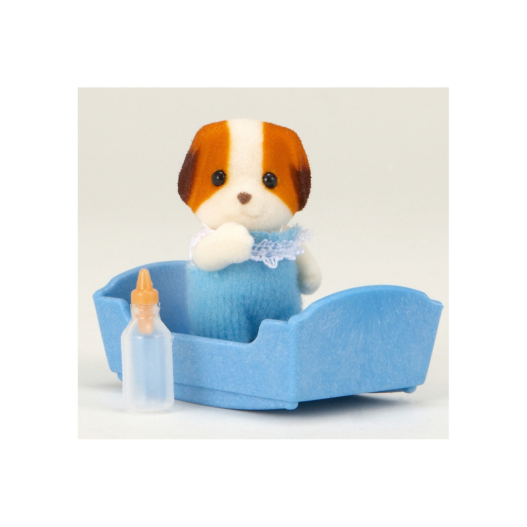 Набор Малыш щенок Sylvanian Families Набор Малыш щенок Sylvanian FamiliesSylvanian Families<br>Малыш Щенок Sylvanian Families (Сильваниан Фэмилиес) - сладкий малыш, о котором так и хочется позаботиться! Он одет в теплый пушистый комбинезончик и любит спать в своей колыбельке, особенно зимой. Малыша нужно покормить из бутылочки и уложить спать в уютную кроватку. <br>Голова малыша с черными глазками-бусинками поворачивается, а лапки двигаются.<br><br>В комплекте:<br>- Малыш Щенок высотой 4,5 см<br>- колыбелька<br>- бутылочка с соской <br>Дополнительная информация:<br>Размер коробки: 8 х 4 х 12 см.<br><br> Материал: высококачественная пластмасса, ПВХ с полимерным напылением, текстиль. <br><br>Ваш ребенок будет в восторге от этого малыша!<br><br>Ширина мм: 119<br>Глубина мм: 78<br>Высота мм: 39<br>Вес г: 36<br>Возраст от месяцев: 36<br>Возраст до месяцев: 72<br>Пол: Женский<br>Возраст: Детский<br>SKU: 2328122