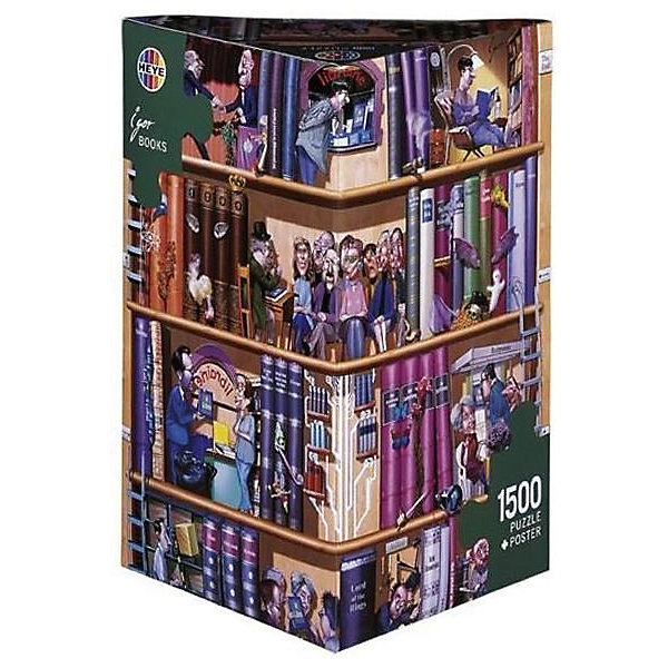 Пазл Книги, 1500 деталей, HEYE Пазл Книги, 1500 деталей, HEYEПазлы классические<br>Юмористические пазлы. Книжный стеллаж. Кол-во деталей 1500.<br><br>Размер пазла 58 * 82 см.<br><br>Ширина мм: 350<br>Глубина мм: 270<br>Высота мм: 140<br>Вес г: 860<br>Возраст от месяцев: 216<br>Возраст до месяцев: 1188<br>Пол: Унисекс<br>Возраст: Детский<br>Количество деталей: 1500<br>SKU: 2328281