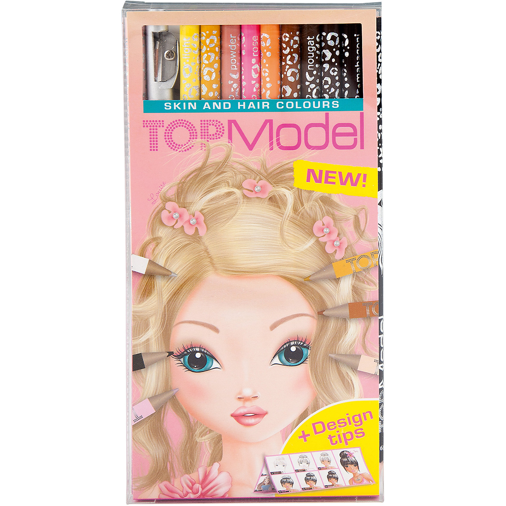 Набор цветных карандашей Skin and Hair, TOPModel Набор цветных карандашей Skin and Hair, TOPModelРисование<br>Набор цветных карандашей Skin and Hair, TOPModel<br><br>Характеристики:<br><br>• В комплекте: карандаши, точилка<br>• Цветов: 10<br>• Размер: 18х9 см<br><br>Этот уникальный набор карандашей из серии TOPModel позволит вашему ребенку аккуратно и натурально нарисовать волосы моделей, шерсть животных, а так же раскрашивать кожу, делая ее естественной. Рисунки получаются живыми и натуральными, так как цвета подобранны дизайнерами. В комплекте идет 12 карандашей, точилка и вложение от профессиональных художников с подсказками.<br><br>Набор цветных карандашей Skin and Hair, TOPModel можно купить в нашем интернет-магазине.<br><br>Ширина мм: 10<br>Глубина мм: 90<br>Высота мм: 180<br>Вес г: 82<br>Возраст от месяцев: 60<br>Возраст до месяцев: 1164<br>Пол: Женский<br>Возраст: Детский<br>SKU: 2336125