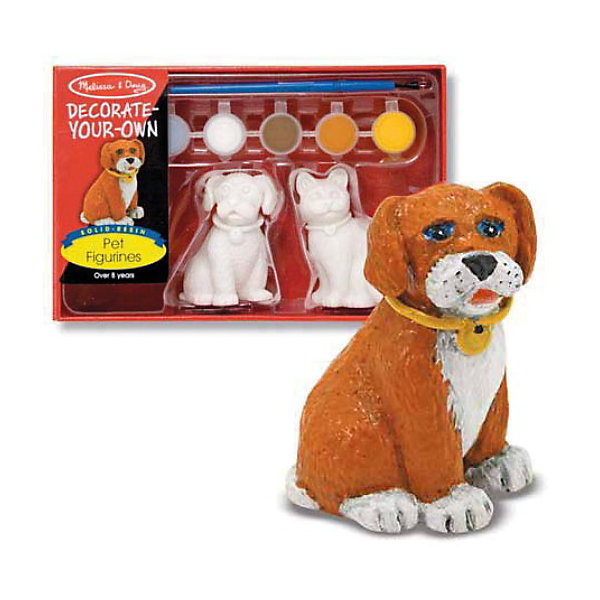 Melissa & Doug Набор Разукрась фигурку животного Melissa & Doug Набор Разукрась фигурку животногоНаборы для раскрашивания<br>Набор Melissa&Doug Разукрась фигурку животного поможет развить ребенку его творческие способности.<br><br>В набор входят: 2 фигурки домашних животных: собачка и котик, и набор из нетоксичных красок 6 цветов и кисточки. <br><br>Дополнительная информация:<br><br>-Возраст: от 8 лет<br>- Размер: 20х13х6 см<br><br>Melissa & Doug - это один из ведущих брендов деревянных игрушек, используемые компанией покрытия и красители нетоксичны.<br>Набор обязательно понравится вашему ребенку!<br><br>Ширина мм: 60<br>Глубина мм: 130<br>Высота мм: 200<br>Вес г: 250<br>Возраст от месяцев: 36<br>Возраст до месяцев: 72<br>Пол: Унисекс<br>Возраст: Детский<br>SKU: 2401084