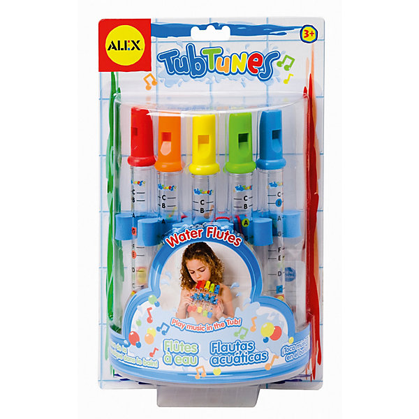 ALEX Игрушка для ванной Водяные флейты ALEX Игрушка для ванной Водяные флейтыИгрушки для ванной<br>Игрушка для ванны Водяные флейты от ALEX (Алекс) превратит обыкновенное купание в зрелищное представление или чудесную игру, направленную на развитие творческих способностей ребенка. <br>Музыкальная игрушка для ванной Водяные флейты, форма которой идеально подходит для хватания маленькими ручками, проста в применении. Наливая внутрь пластмассового инструмента воду, ребенок услышит звуки различные по тональности. Эти звуки можно будет сложить в чудные мелодии, следуя указаниям нот на листах. В зависимости от количества воды, налитой внутрь инструмента, меняется тон звучания.<br>При игре на флейте происходит развитие музыкального слуха карапуза, логического мышления, памяти.<br>В комплекте непромокаемые цветные ноты и простая инструкция.<br><br>Дополнительная информация:<br>- Материал: пластик<br>- Размеры упаковки: 31,2х7,62х19,1 см<br>- Вес: 280 г.<br><br>Игрушка для ванной Водяные флейты станет отличным подарком для Вашего ребенка.<br><br>ALEX Игрушку для ванной Водяные флейты можно купить в нашем интернет-магазине.<br><br>Ширина мм: 312<br>Глубина мм: 187<br>Высота мм: 73<br>Вес г: 246<br>Возраст от месяцев: 36<br>Возраст до месяцев: 60<br>Пол: Унисекс<br>Возраст: Детский<br>SKU: 2422333