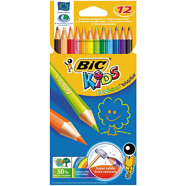 BIC Карандаши цветные Эволюшен 12 цветов