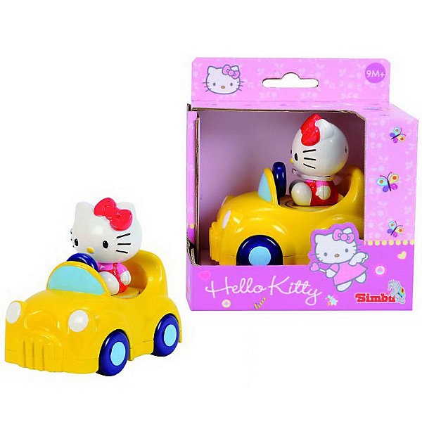 Simba Машинка Hello Kitty Simba Машинка Hello KittyИгрушки<br>Яркая желтая машинка с милой кошечкой из серии Hello Kitty При нажатии на котенка машинка начинает двигаться. Игрушка с крупными скругленными деталями безопасна для самых маленьких.<br><br>Дополнительная информация: <br><br>- Размер игрушки: 11 см.<br>- Размер упаковки: 19,8 х 5,5 х 15 см.<br><br>Эта симпатичная машинка доставит много радости самым маленьким<br>Купить машинку можно в нашем магазине<br><br>Ширина мм: 140<br>Глубина мм: 90<br>Высота мм: 120<br>Вес г: 186<br>Возраст от месяцев: 12<br>Возраст до месяцев: 60<br>Пол: Унисекс<br>Возраст: Детский<br>SKU: 2497488