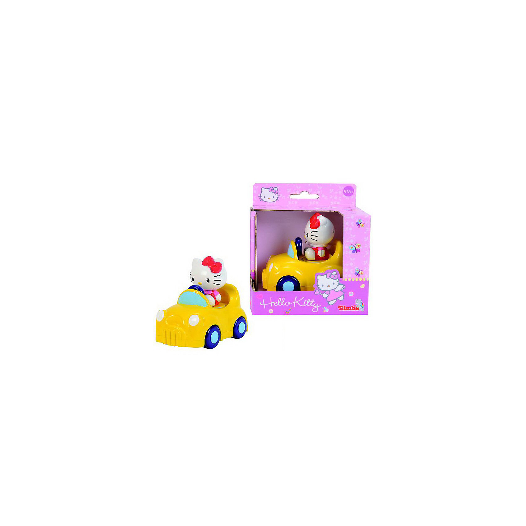 Simba Машинка Hello Kitty Simba Машинка Hello KittyМашинки и транспорт для малышей<br>Яркая желтая машинка с милой кошечкой из серии Hello Kitty При нажатии на котенка машинка начинает двигаться. Игрушка с крупными скругленными деталями безопасна для самых маленьких.<br><br>Дополнительная информация: <br><br>- Размер игрушки: 11 см.<br>- Размер упаковки: 19,8 х 5,5 х 15 см.<br><br>Эта симпатичная машинка доставит много радости самым маленьким<br>Купить машинку можно в нашем магазине<br><br>Ширина мм: 140<br>Глубина мм: 90<br>Высота мм: 120<br>Вес г: 186<br>Возраст от месяцев: 12<br>Возраст до месяцев: 60<br>Пол: Унисекс<br>Возраст: Детский<br>SKU: 2497488