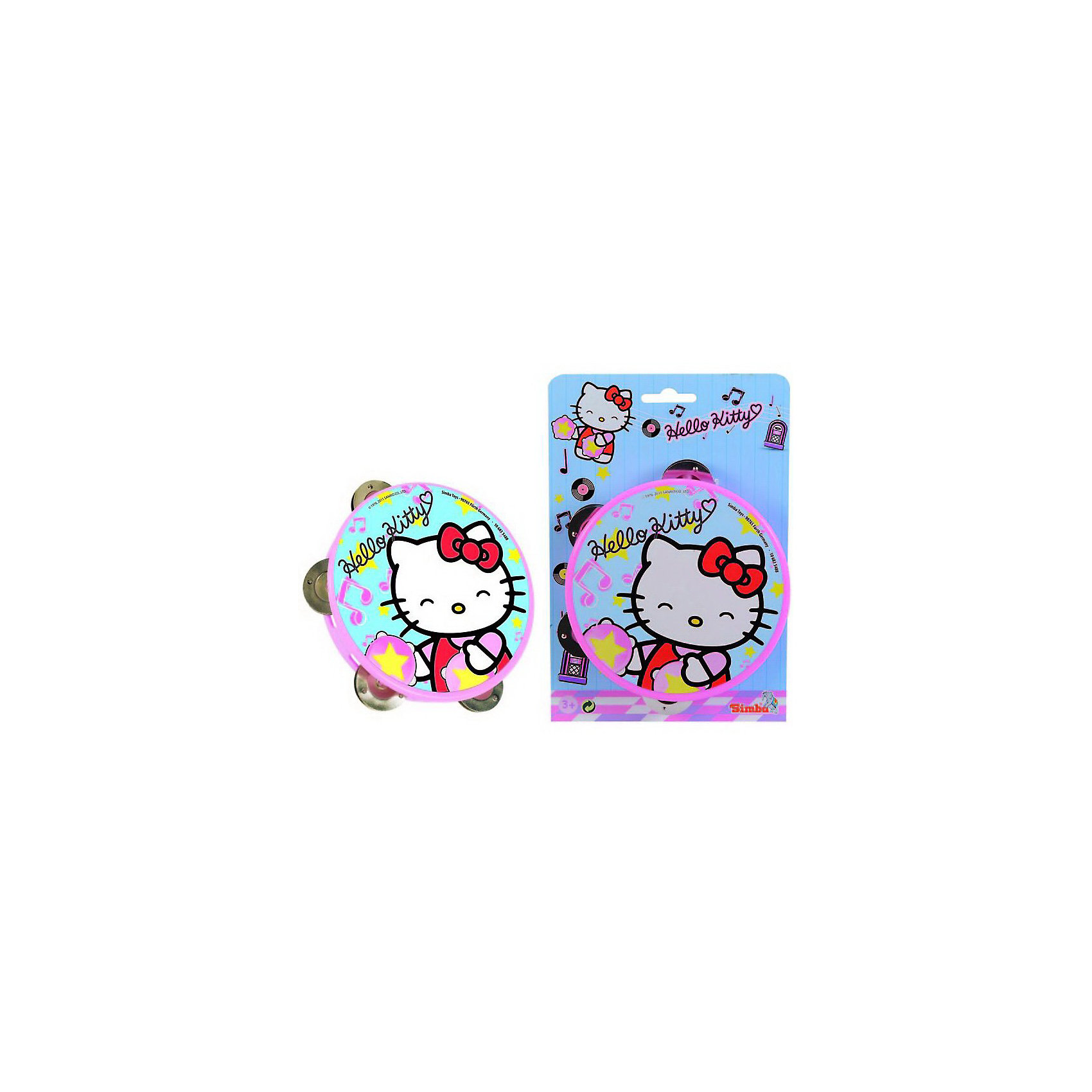 Simba Тамбурин Hello Kitty Simba Тамбурин Hello KittyИгрушки<br>Симпатичный розовый бубен с изображением белой кошечки Hello Kitty. В бубне с 4 металлические тарелочки, которые издают приятный мелодичный звук при ударе в бубен.<br><br>Дополнительная информация:<br><br>- Материал: пластик и металл<br>- Размер игрушки: 15 см. <br>- Размер упаковки: 25 х 3,4 х 17 см.<br>- Вес: 0,126 кг.<br><br>Развивает мелкую моторику, музыкальный слух. и чувство ритма <br><br>Приобрести бубен можно в нашем магазине<br><br>Ширина мм: 170<br>Глубина мм: 40<br>Высота мм: 250<br>Вес г: 126<br>Возраст от месяцев: 36<br>Возраст до месяцев: 1188<br>Пол: Унисекс<br>Возраст: Детский<br>SKU: 2497503