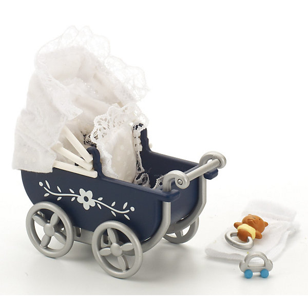 Набор Коляска для двойни Sylvanian Families Набор Коляска для двойни Sylvanian FamiliesSylvanian Families<br>Игровой набор Коляска для двойни от Sylvanian Families (Сильваниан Фэмилиес) - это невероятно привлекательный комплект, иметь который, мечтает каждая девочка! <br>С такой удобной коляской герои могут гулять со своими малышами целые дни. В эту миниатюрную коляску могут поместиться 2 малютки, ведь она предназначена для двойни. Симпатичная коляска с изогнутой ручкой выполнена в стиле ретро. Здесь есть мягкий матрасик с оборочками, подушка, одеялко и 2 игрушки-погремушки. Капюшон коляски также выполнен из ткани с оборочкой по краю, может складываться. <br>Набор позволяет развивать ребенку навыки сюжетно-ролевой игры. <br>В комплекте: коляска с аксессуарами, 2 игрушки-погремушки.<br>Размер коробки: 12 х 6 х 15см. <br>Размер коляски: 8,5 х 4,5 х 7 см.<br><br>Ширина мм: 159<br>Глубина мм: 159<br>Высота мм: 137<br>Вес г: 80<br>Возраст от месяцев: 36<br>Возраст до месяцев: 144<br>Пол: Женский<br>Возраст: Детский<br>SKU: 2531408