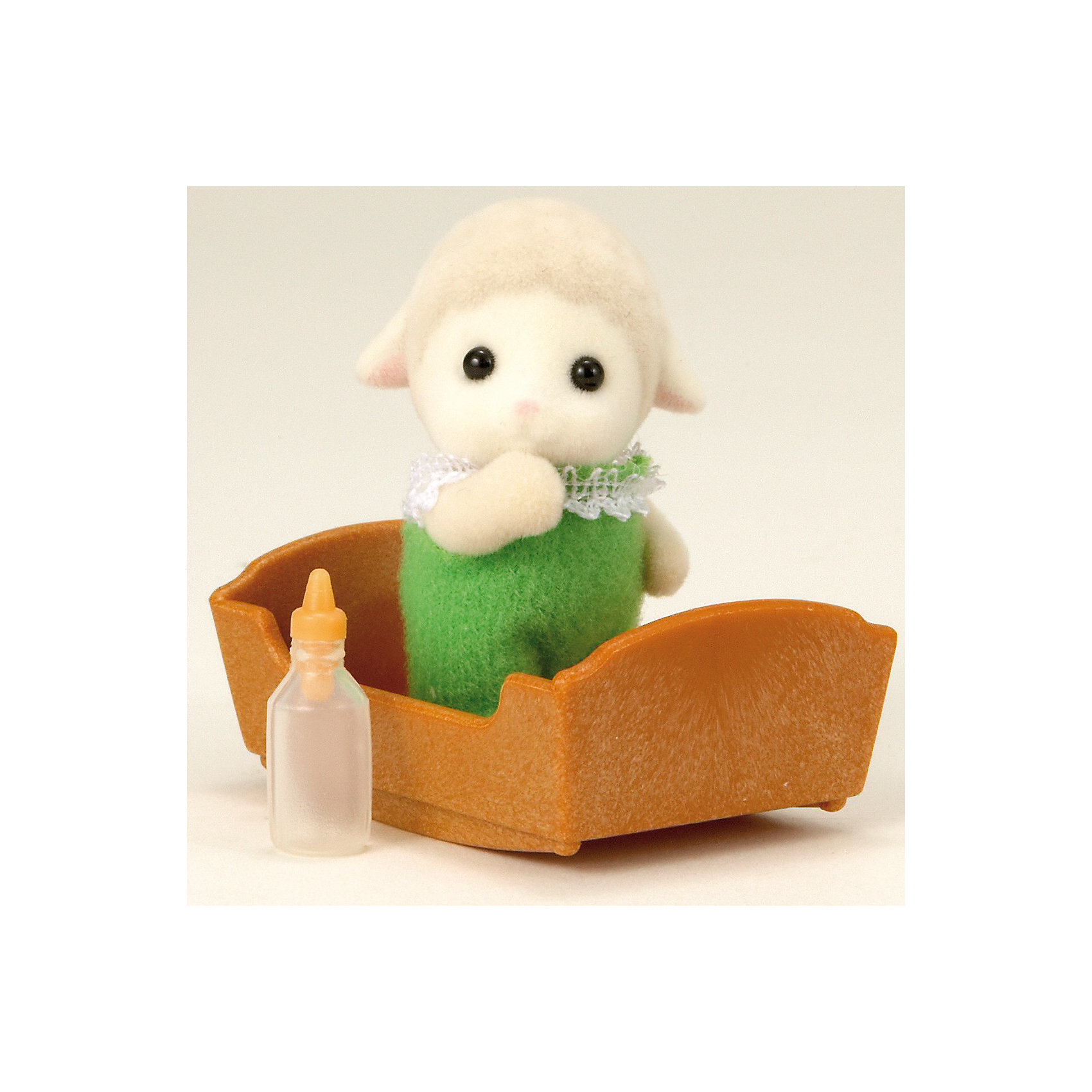 Набор Малыш Овечка Sylvanian Families Набор Малыш Овечка Sylvanian FamiliesМалыш Овечка - сладкий малыш, о котором так и хочется позаботиться! Он одет в зеленый комбинезончик с кружевами и любит спать в своей колыбельке, особенно зимой. Малыша нужно покормить из бутылочки и уложить спать в уютную кроватку. <br>Голова малыша с черными глазками-бусинками поворачивается, а лапки двигаются.<br><br>В этом комплекте Sylvanian Families (Сильваниан Фэлимиес):<br>- Малыш Овечка высотой 3,5 см<br>- колыбелька<br>- бутылочка <br>Дополнительная информация:<br>Размер коробки: 8 х 4 х 12 см.<br><br> Материал: высококачественная пластмасса, ПВХ с полимерным напылением, текстиль. <br><br>Ваш ребенок будет в восторге от этого малыша!<br><br>Ширина мм: 120<br>Глубина мм: 78<br>Высота мм: 35<br>Вес г: 33<br>Возраст от месяцев: 36<br>Возраст до месяцев: 72<br>Пол: Женский<br>Возраст: Детский<br>SKU: 2531414