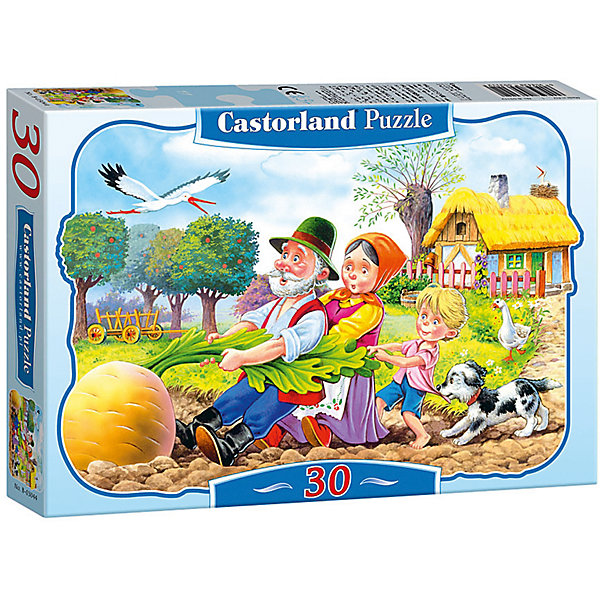 Пазл Castorland Репка, 30 деталей Пазл Castorland Репка, 30 деталейПазлы для малышей<br>Пазлы Репка, 30 деталей - яркий и красивый пазл-мозаика для детей, созданный по мотивам любимой сказки.<br><br>Дополнительная информация:<br><br>- Кол-во деталей: 30 шт.<br>- Материал: картон.<br>- Размер собранной картинки: 32 х 23 см.<br>- Размеры упаковки: 130x185x35 мм.<br><br>Ширина мм: 180<br>Глубина мм: 40<br>Высота мм: 130<br>Вес г: 150<br>Возраст от месяцев: 36<br>Возраст до месяцев: 2147483647<br>Пол: Унисекс<br>Возраст: Детский<br>Количество деталей: 30<br>SKU: 2562348