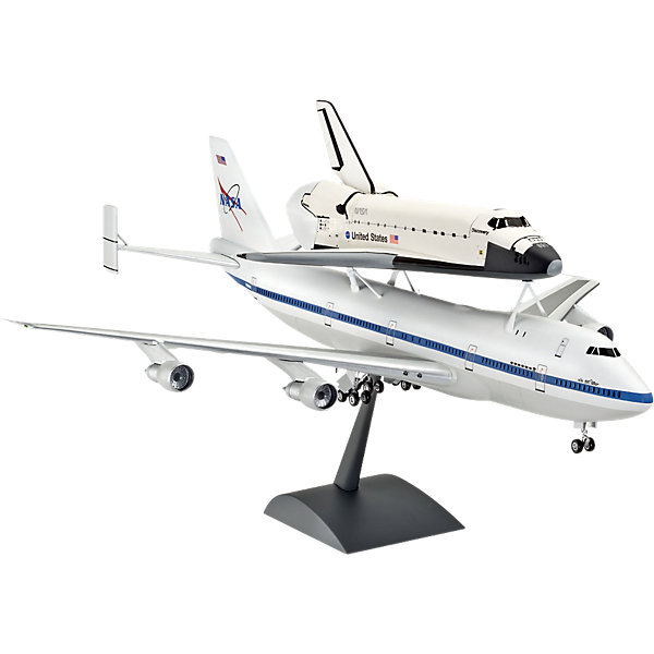 Орбитальный аппарат и Боинг 747 Орбитальный аппарат и Боинг 747Модели для склеивания<br>Характеристики товара:<br><br>• возраст: от 10 лет;<br>• цвет: белый;<br>• масштаб: 1:144;<br>• количество деталей: 119 шт;<br>• материал: пластик; <br>• клей и краски в комплект не входят;<br>• длина модели: 48,9 см;<br>• размах крыльев: 42,2 см;<br>• бренд, страна бренда: Revell (Ревел), Германия;<br>• страна-изготовитель: Польша.<br><br>Сборная модель для склеивания «Орбитальный аппарат и Боинг 747» поможет вам и вашему ребенку придумать увлекательное занятие на долгое время. <br><br>Набор включает в себя 119 пластиковых элементов, из которых можно собрать достоверную уменьшенную копию одноименного самолета и космического корабля. В комплект также входит лист с наклейками и схематичная инструкция.<br><br>Первый полет SCA 905 (переделанный Боинг 747-123) с шаттлом Enterprise прошел в 1977 году. В течение пяти испытательных полетов космический челнок отстыковывался от SCA 905, чтобы проверить летные и посадочные характеристики орбитального аппарата. Испытания завершились успешно. К концу программы Space Shuttle НАСА провело более 220 рабочих запусков SCA 905 с шаттлами. 17 марта 2012 SCA 905 с шаттлом Discovery приземлился в последний раз в международном аэропорту Далласа и занял место в постоянной экспозиции в Национальном музее авиации и космонавтики в Вашингтоне.<br> <br>Процесс сборки развивает интеллектуальные и инструментальные способности, воображение и конструктивное мышление, а также прививает практические навыки работы со схемами и чертежами. <br><br>Обращаем ваше внимание на тот факт, что для сборки этой модели клей и краски в комплект не входят. <br><br>Сборную модель для склеивания «Орбитальный аппарат и Боинг 747», 119 дет., Revell (Ревел) можно купить в нашем интернет-магазине.<br><br>Ширина мм: 595<br>Глубина мм: 365<br>Высота мм: 78<br>Вес г: 958<br>Возраст от месяцев: 144<br>Возраст до месяцев: 192<br>Пол: Мужской<br>Возраст: Детский<br>SKU: 2594006